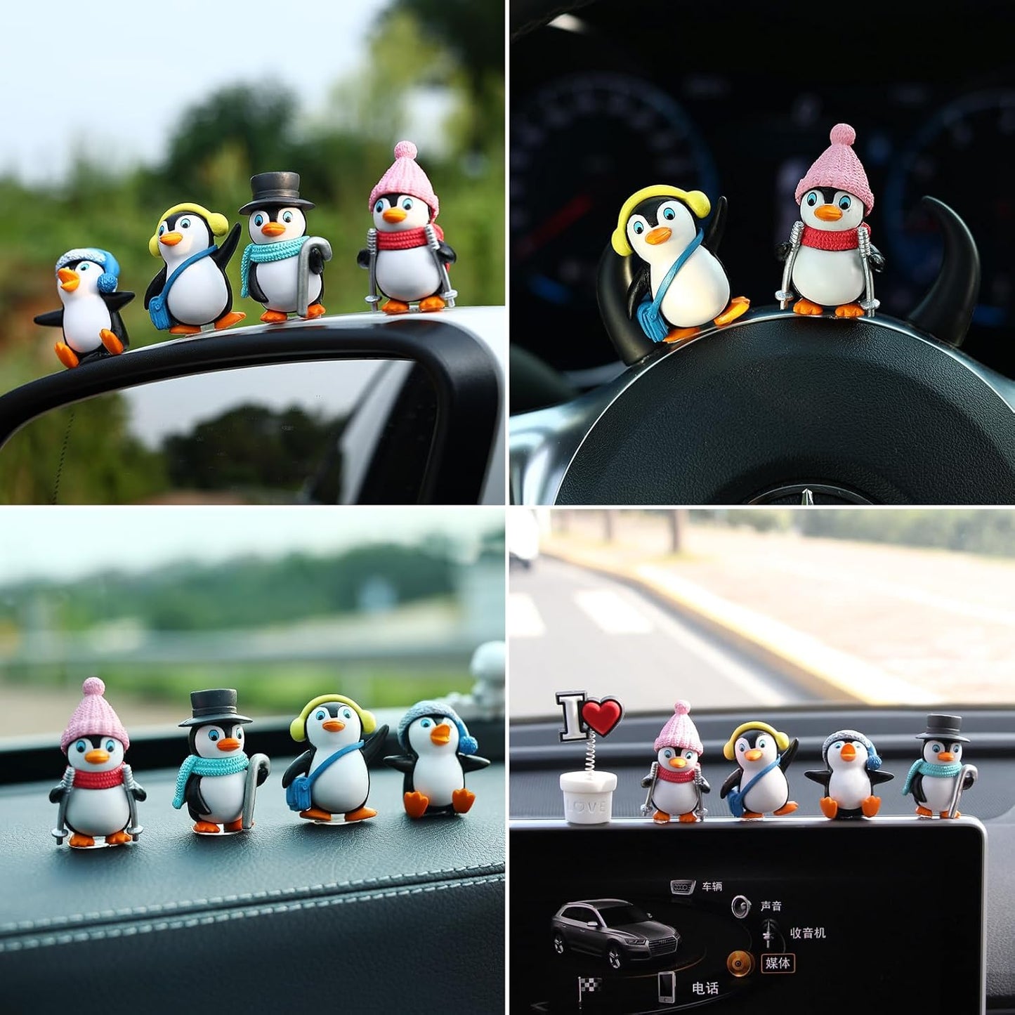 Cute Penguin Miniature Set of 4