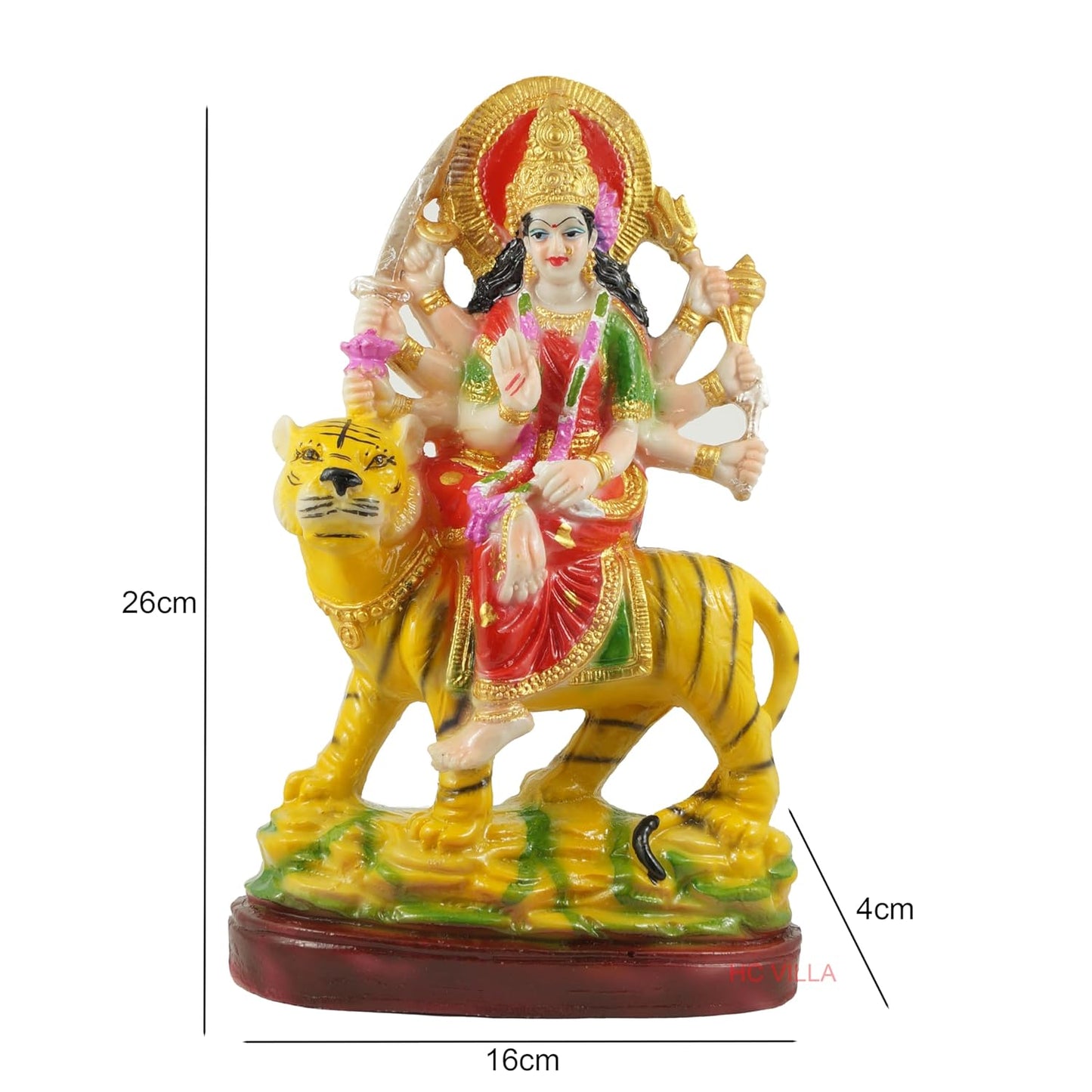 Sherawali MATA Durga Maa Murti Statue for Pooja Vaishno Devi Idol 11 Inch Home décor Gift Pooja