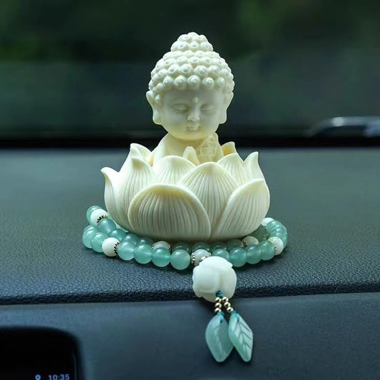 Premium Lotus Baby Buddha Statue for Tranquil Spaces, Ideal for Home, Office Desk & Car Dashboard Decoration