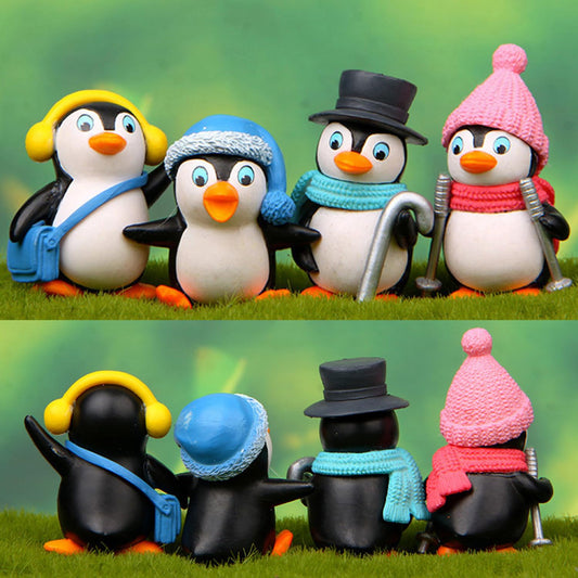 Cute Penguin Miniature Set of 4