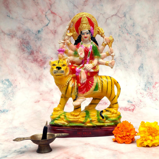 Sherawali MATA Durga Maa Murti Statue for Pooja Vaishno Devi Idol 11 Inch Home décor Gift Pooja