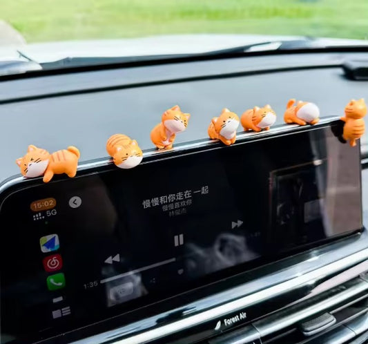 Car Dashboard Cat Miniature pack of 6